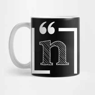 Letter N: Monogram Initial letter n Mug